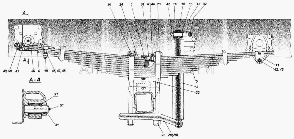 Установка задней подвески (853050 Болт М20х1,5-6gх45) 