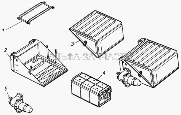 Установка батарей аккумуляторных и выключателя массы  