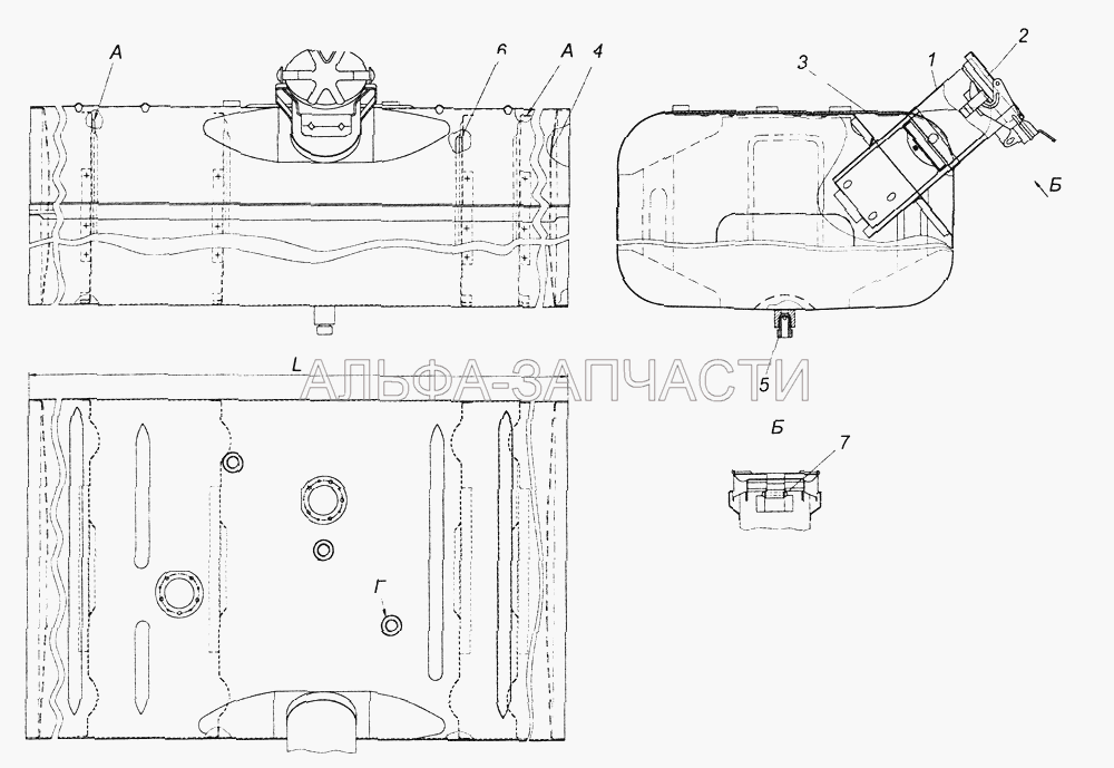 5320-1101010-10 Бак топливный (250 л) (5320-1101010-10 Бак топливный) 