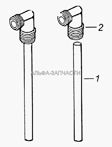 5320-1104136 Трубка слива топлива в бак с угольником  