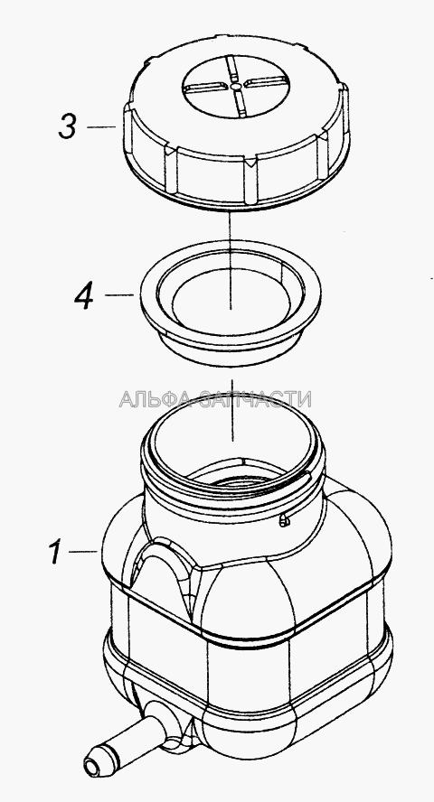 5320-1602560 Бачок главного цилиндра привода сцепления  