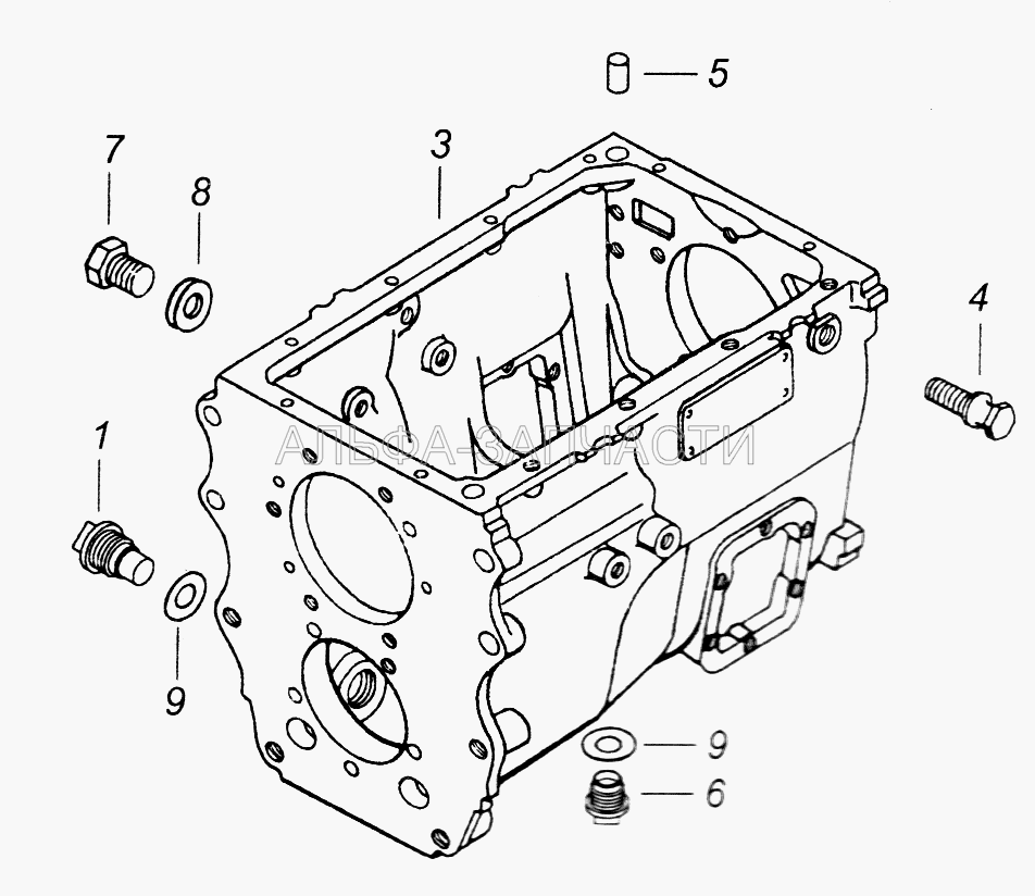 154.1701010 Картер коробки передач (154.1701015 Картер коробки передач) 