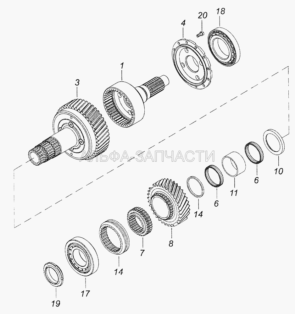 65111-1802150-10 Дифференциал раздаточной коробки  