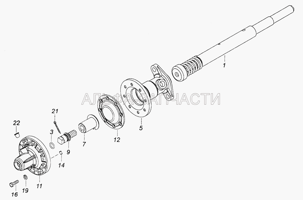 65111-1803010 Механизм включения низшей передачи  