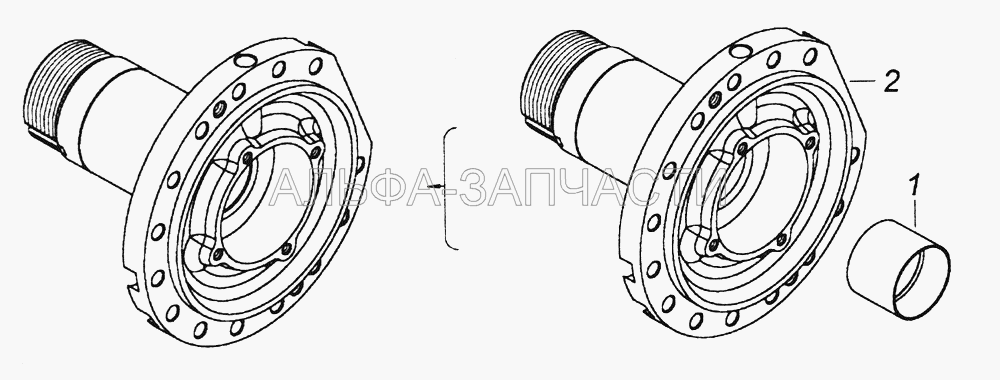 43114-2304079 Цапфа поворотного кулака (4310-2304083 Втулка) 