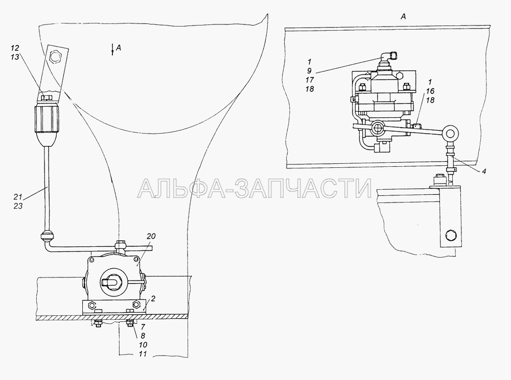 4925-3500033 Установка регулятора тормозных сил (740.1003439 Кольцо уплотнительное) 