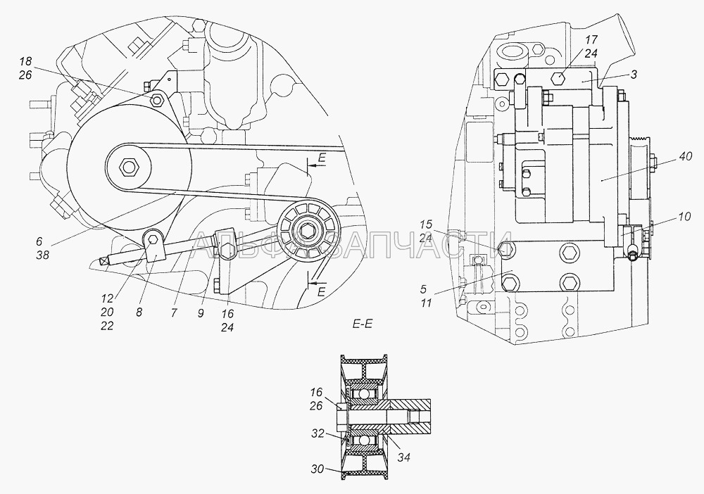 7406.3701002-20 Установка генератора  