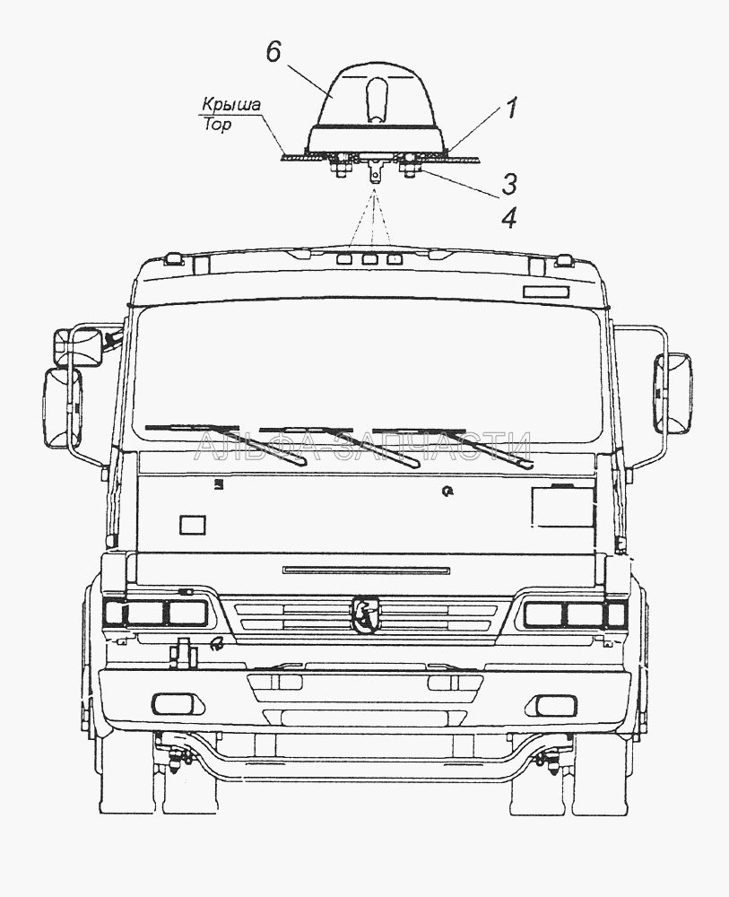 53205-3738001 Установка фонарей автопоезда  