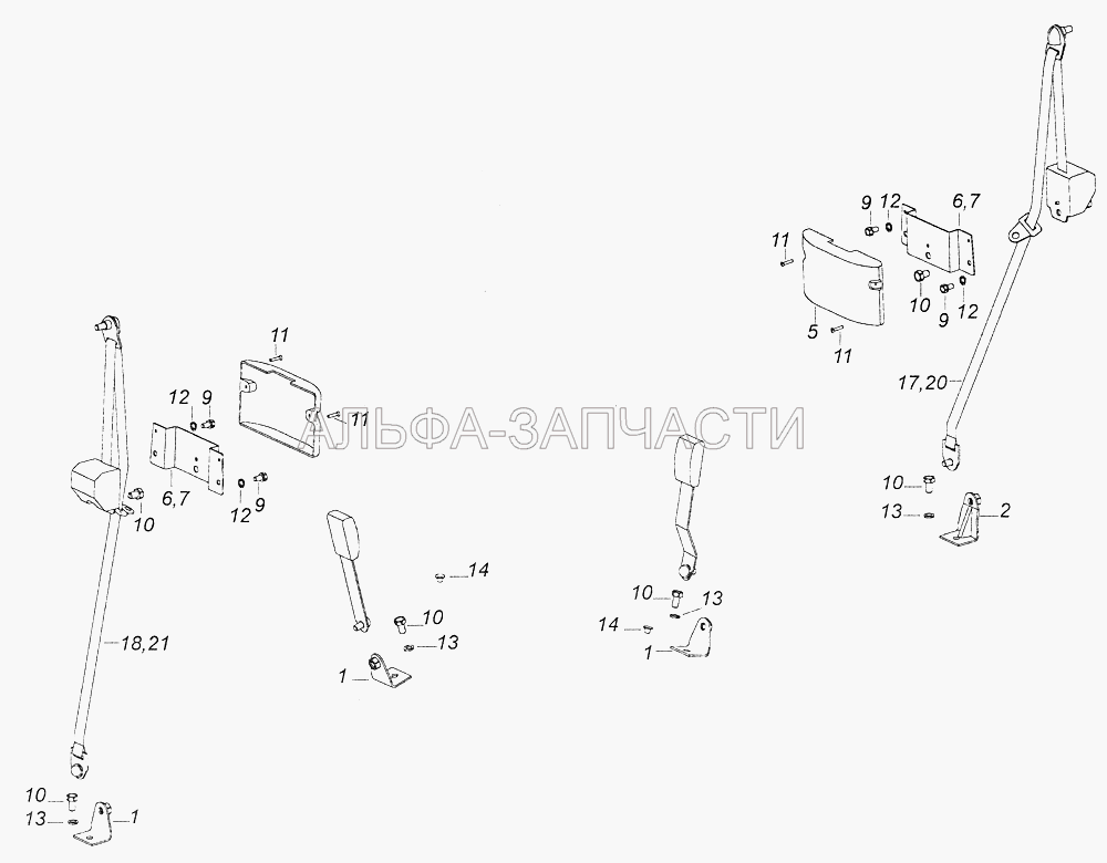 53205-5000075 Установка ремней безопасности 53205-5000075 Установка ремней безопасности
