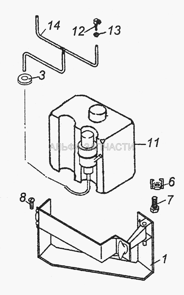 53205-5208004 Установка омывателя электрического  