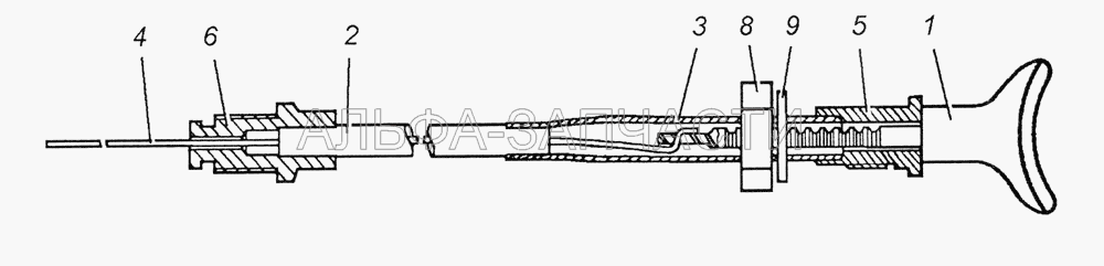 5320-1108120-99 Тяга ручного управления подачей топлива в сборе  