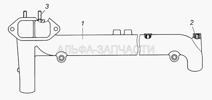 7406.1115110-20 Тройник в сборе  