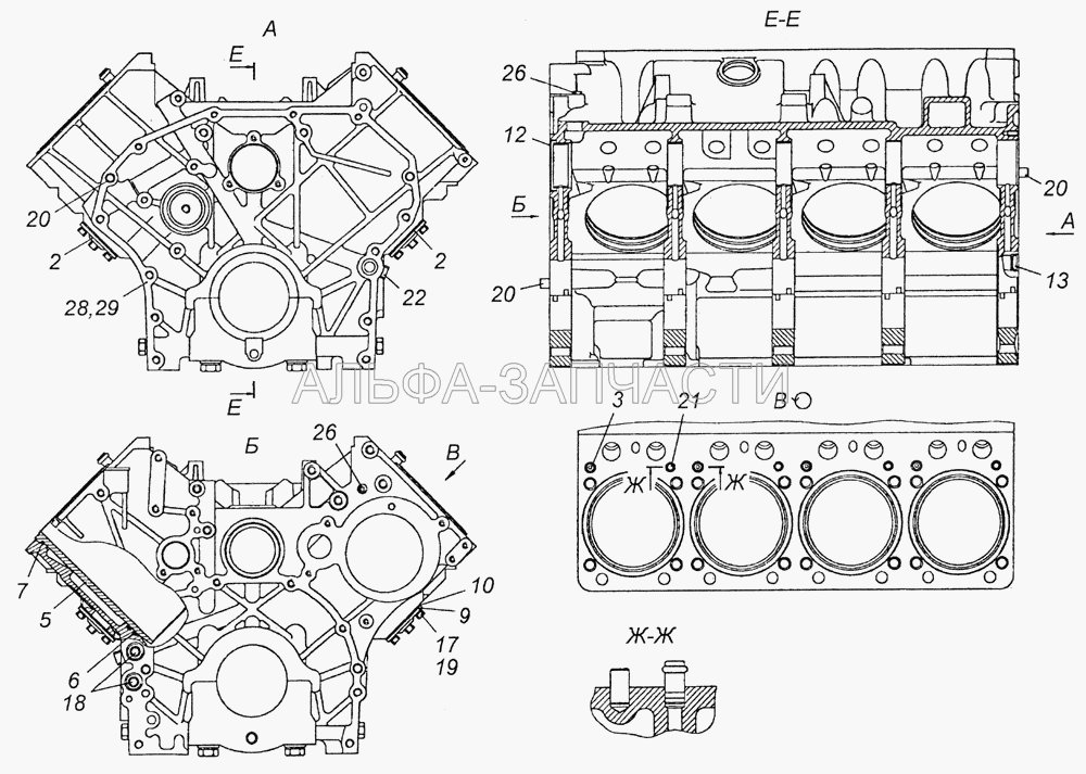 740.13-1002010 Блок цилиндров  