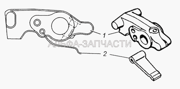 5320-2707217 Собачка защелки крюка в сборе  