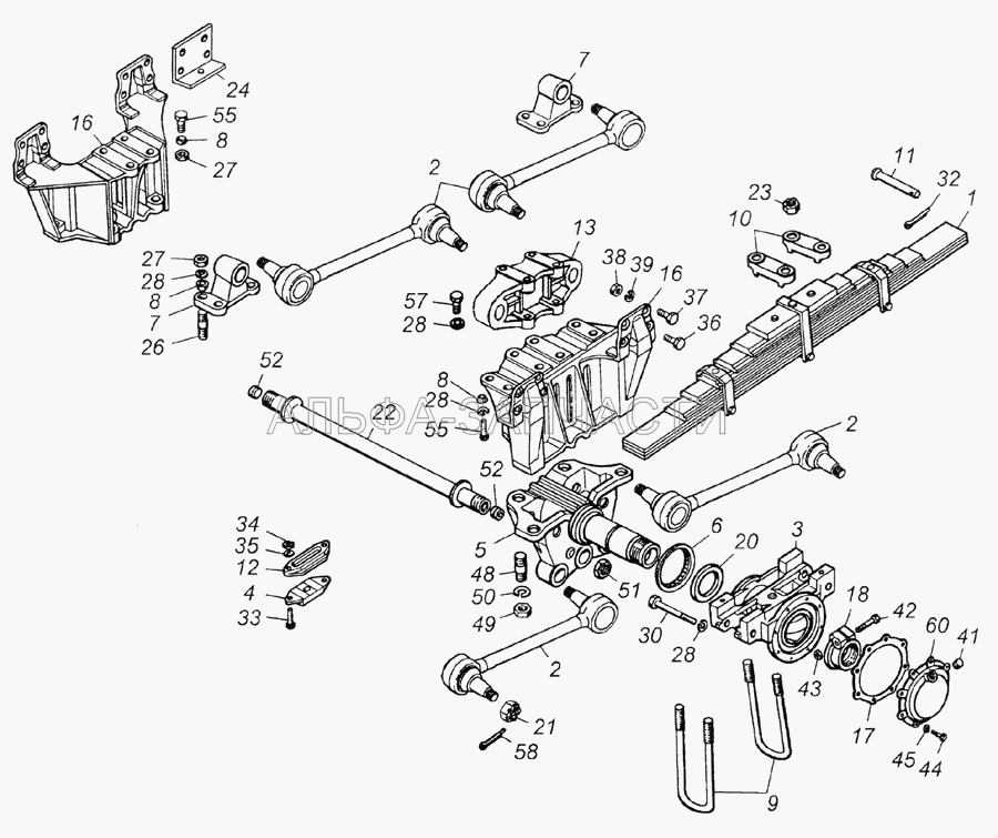 4310-2900002 Установка задней подвески (853518 Гайка М27х1,5-6Н) 