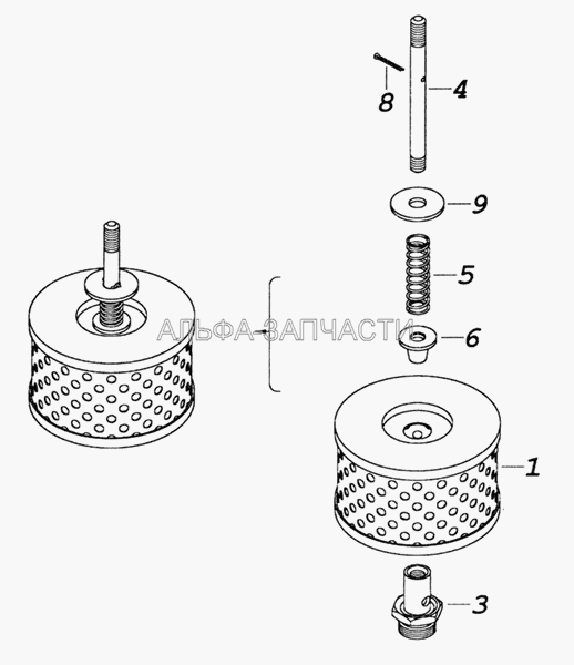 4310-3407338-10 Фильтр насоса гидроусилителя руля (4310-3407359-10 Элемент фильтрующий) 