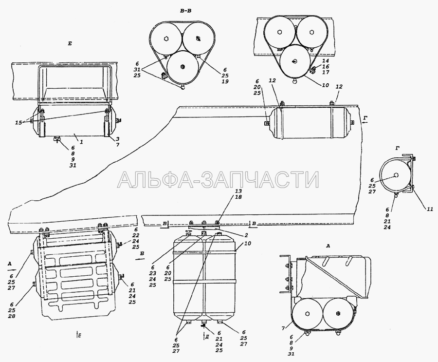 6350-3500013 Установка воздушных ресиверов  