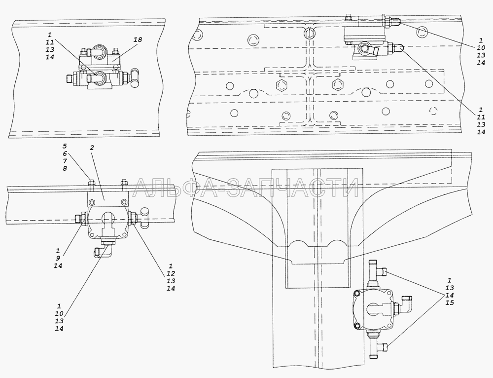 43101-3500018 Установка ускорительных клапанов  