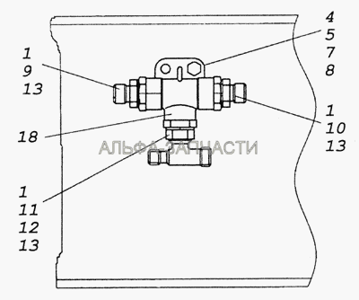 6350-3500062 Установка клапана двухмагистрального  