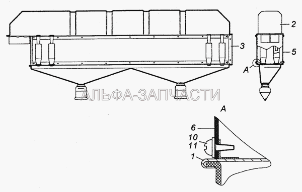 6520-1109010-10 Воздухоочиститель мультициклонный в сборе  