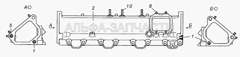 7406.1115014.40 Коллектор впускной левый в сборе  