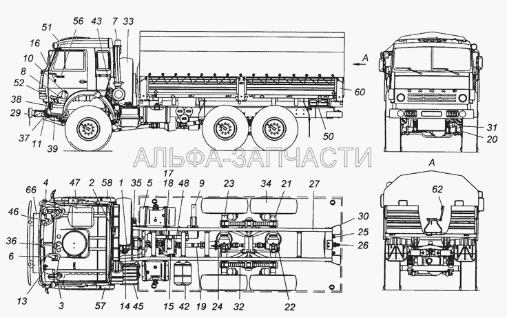 53501-0000310 Автомобиль КАМАЗ-53501  