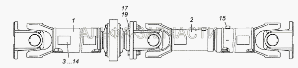 6350-2201006-10 Валы карданные в сборе  