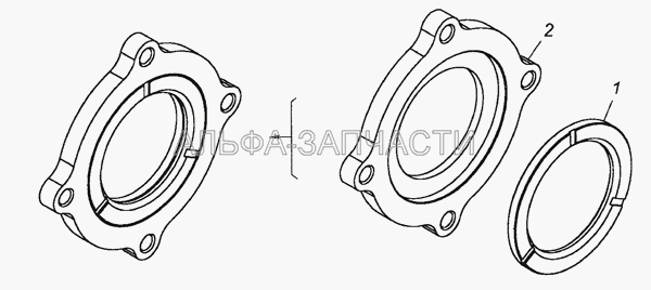 4310-2304128 Кольцо упорное кулака шарнира полуоси  