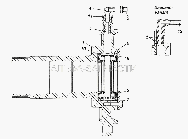 43114-2401081 Цапфа заднего моста левая  