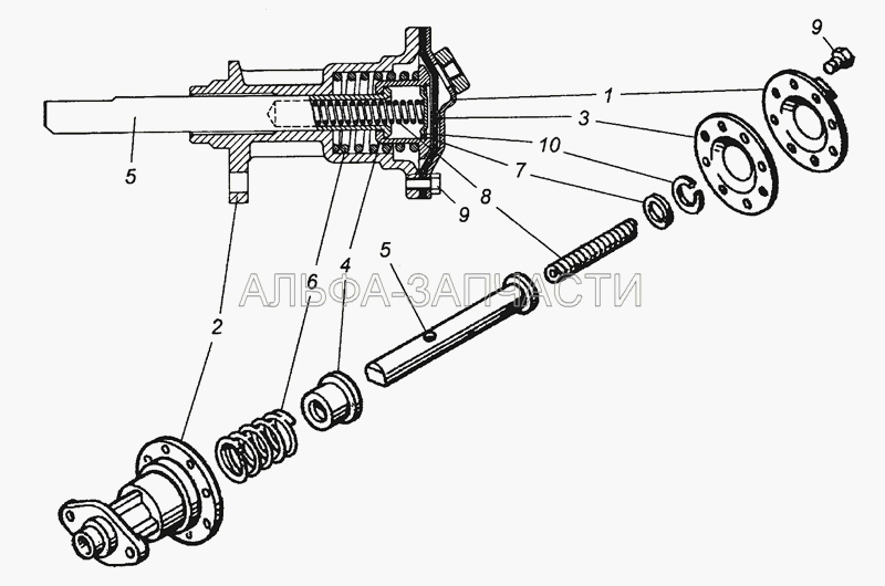 5320-2509010 Механизм блокировки в сборе  