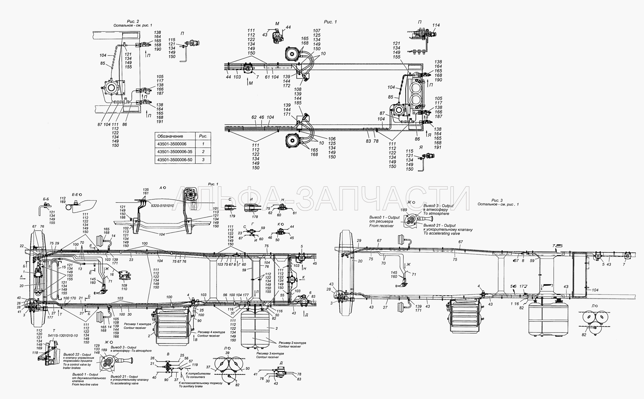 43501-3500006 Установка пневмотормозов (54115-1301010-10 Радиатор в сборе) 