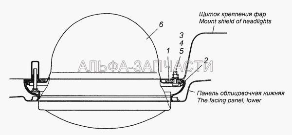 5320-3711002 Установка фары  