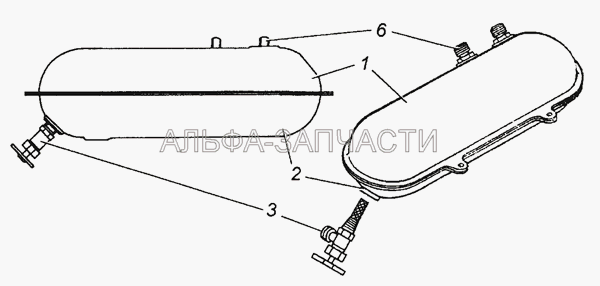 5320-1015262 Бачок топливный в сборе  