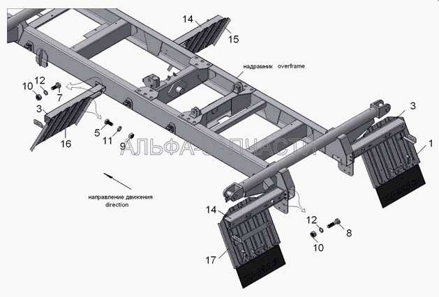 45142-8400004 Установка брызговиков  