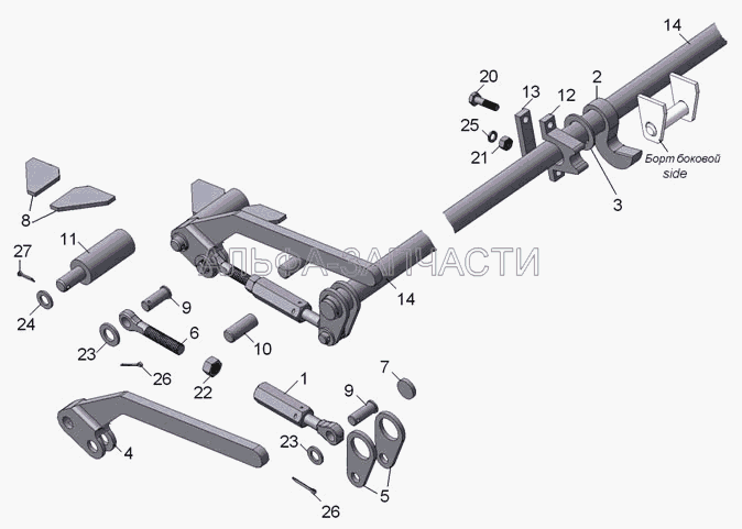 45142-8505010 Установка запоров бокового борта  