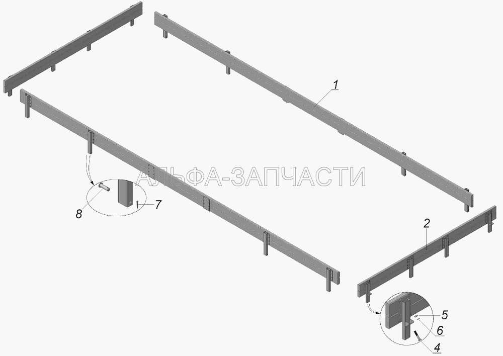 55102-8500012-30 Установка дополнительных бортов  