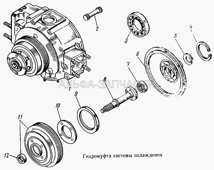 Гидромуфта системы охлаждения  