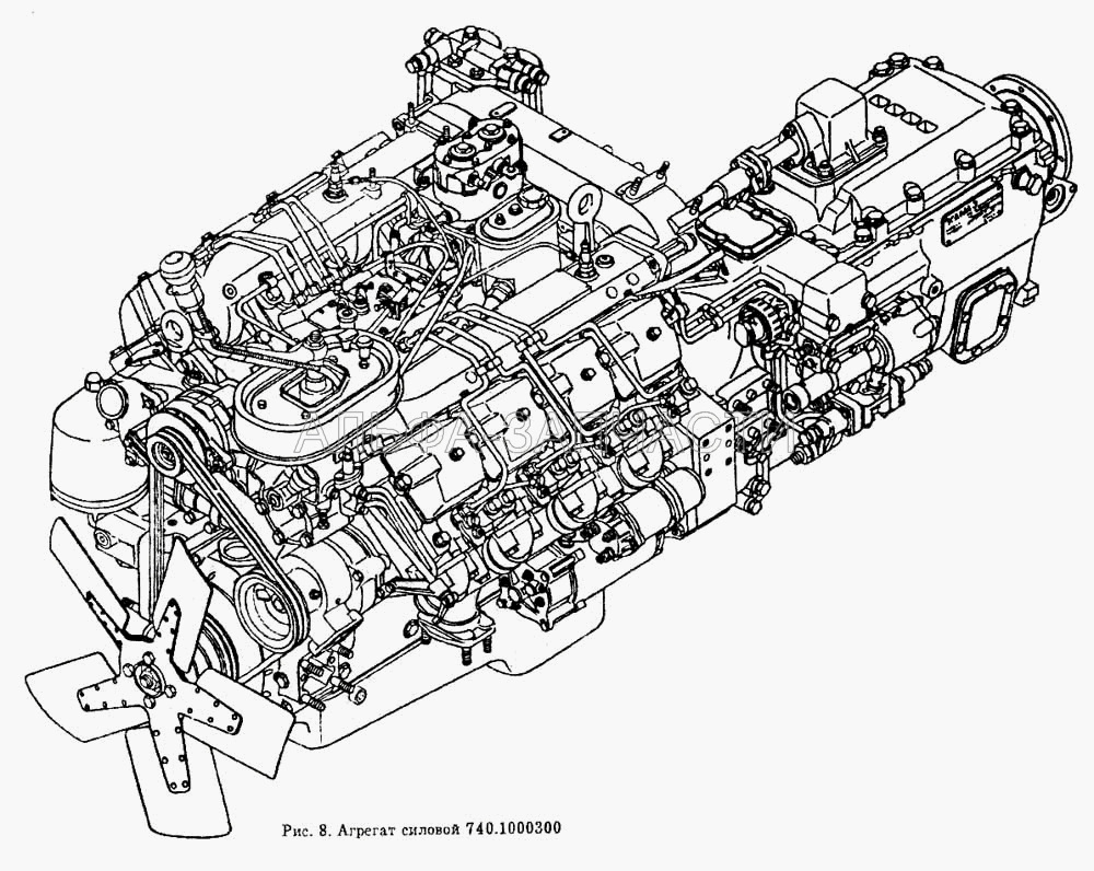 Силовой агрегат, основная комплектация (740.1000300 Силовой агрегат, основная комплектация) 