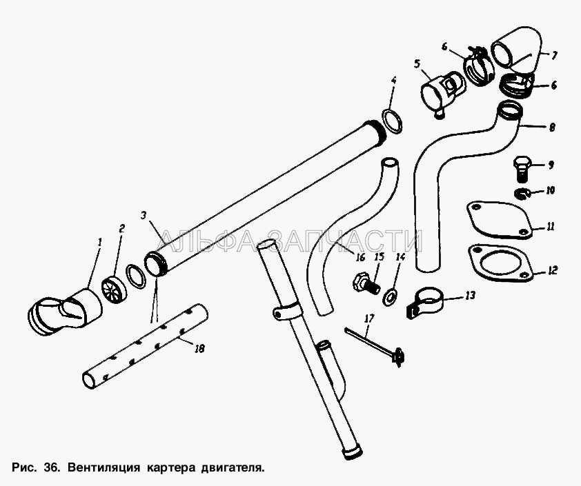 Вентиляция картера двигателя  