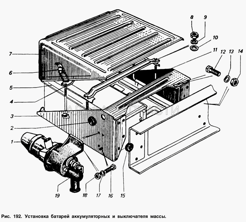 Установка батарей аккумуляторных (1/21647/11 Гайка М10х1,25-6Н) 