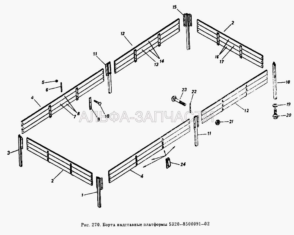 Борта платформы надставные 5320-8500091-02  