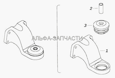 Кронштейн передней опоры (53229-1001015 Кронштейн передней опоры силового агрегата) 