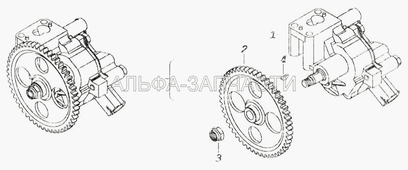 Масляный насос с шестерней  