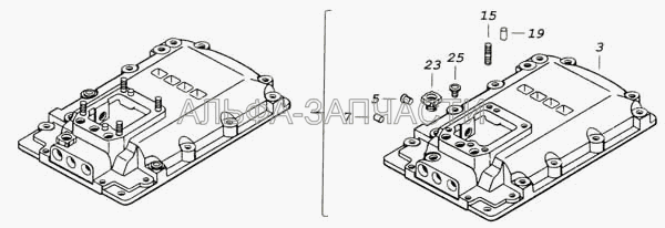 Крышка коробки передач верхняя  