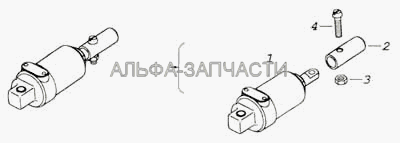 Цилиндр пневматический 30x25 с тягой  