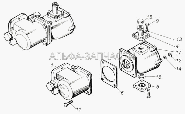 Коробка отбора мощности с насосом (5511-4202010-20 Коробка отбора мощности в сборе) 