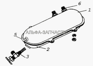 Бачок топливный (853965 Угольник 6 ввертный) 
