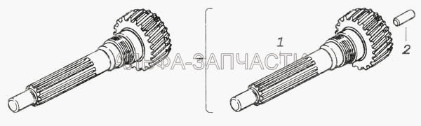 Вал первичный коробки передач  