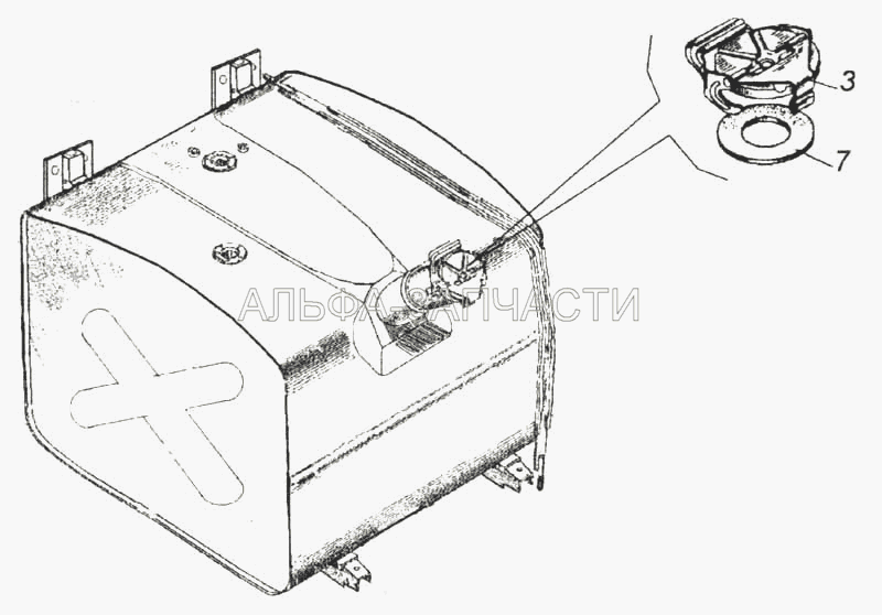 Пробка топливного бака в сборе  