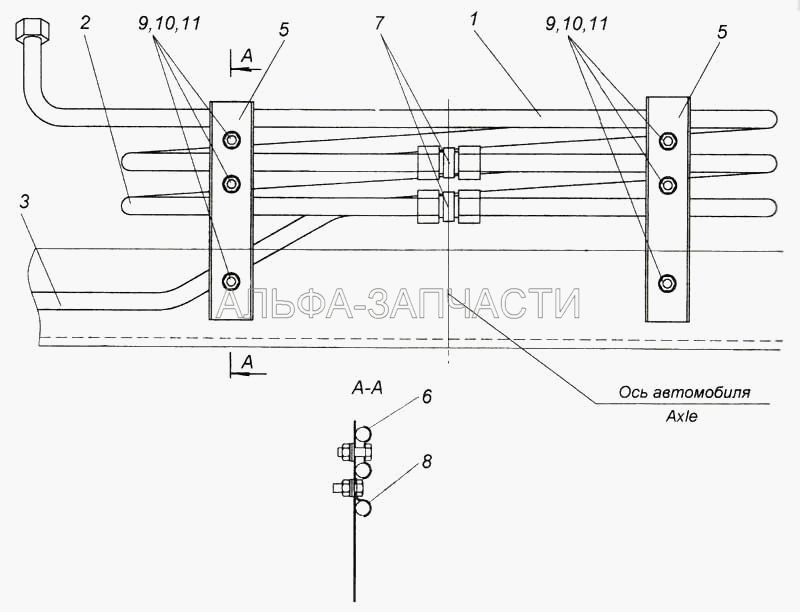 Установка охладителя (6520-3506180 Охладитель) 